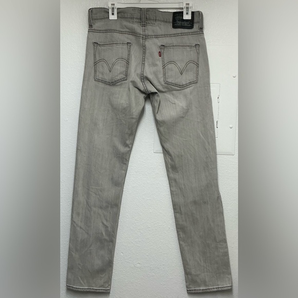 LEVI’S MEN’S THE ORIGINAL JEANS SKINNY 511 Gray Slim Jeans Textured Denim - Picture 3 of 13